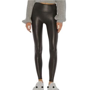 SPANX faux leather black leggings revolve Xsmall